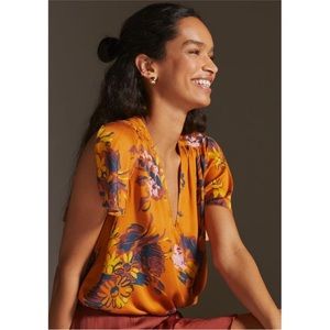 Anthropologie floral blouse